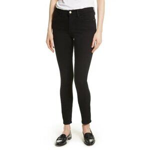 Frame Le Skinny de Jeanne Black Denim Jeans 25